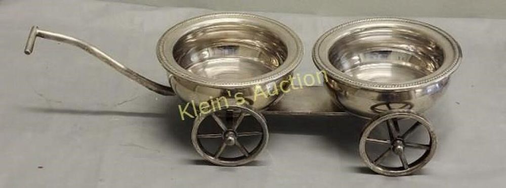 Lot 6555 – antique sheffield wine wagon trolley 1820