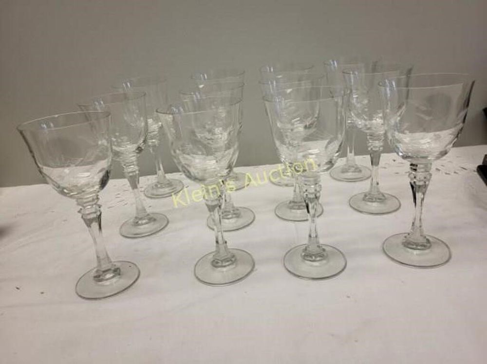 Lot 6396 – 12 Cristal Euro wine glasses w/orig boxes