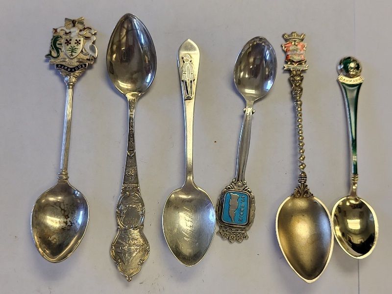 Lot 6587 – lot of 6 sterling silver demitasse spoons enameled 6 x bid