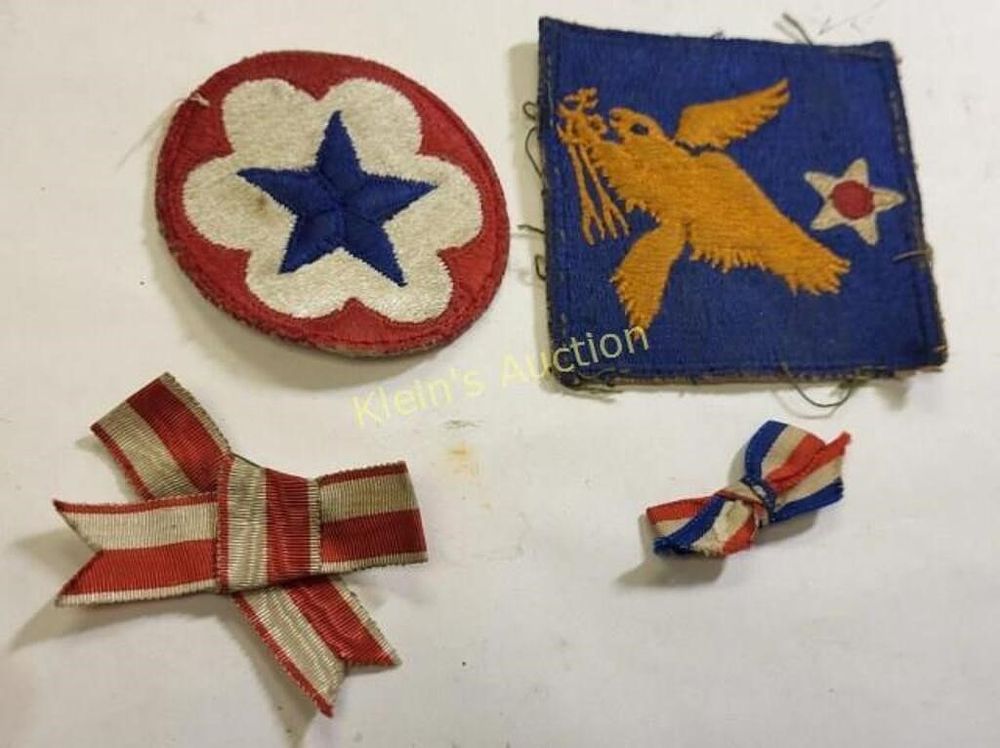 Lot 6603 – 4 vintage military patches WWII army / airforce