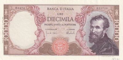 Italy 10000 Lire 1973, Pick#97f, UNC