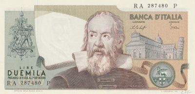 Italy 2000 Lire 1976, Pick#103b, UNC