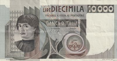 Italy 10000 Lire 1978, Pick#106a, VF/XF