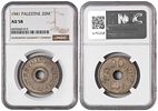 Palestine British Mandate 20 Mils 1941. NGC AU 58. KM-5; Copper-nickel; London Mint; Mintage: תמונה - 1
