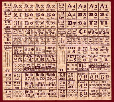 Germany Food Coupon Sheet February 1950. VF