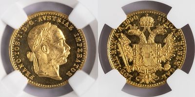 Austria Ducat 1890. NGC MS 61 PL. KM-2267; Emperor Francis Joseph I (1848-1916); Gold (.986) 