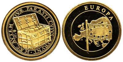 Germany Gold Medal 2012. Gold (.585), 0.81 g, 13.5 mm; Proof
