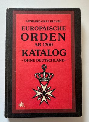 Catalogue European orders from 1700, without Germany (1978)