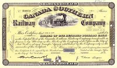 Canada Southern Railway Company 1973. Railways Company; XF