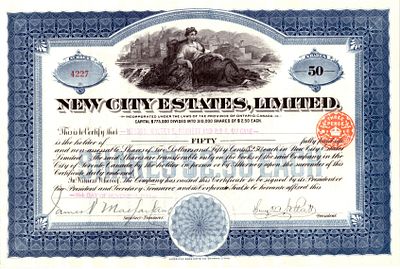 New Sity Estatis Limited 1914. Stock; UNC