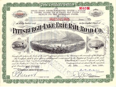 The Pittsburgh Lake Erie Railroad Company 1939. Railroad Company; XF