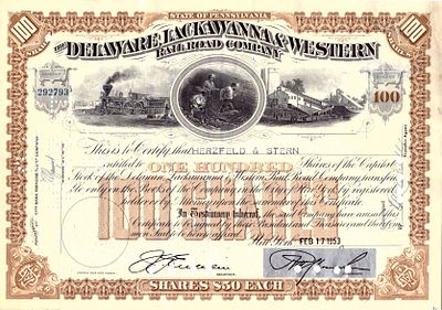 The Delaware Lackawanna and Western Railroad Company 1953. Railroad Company; AU