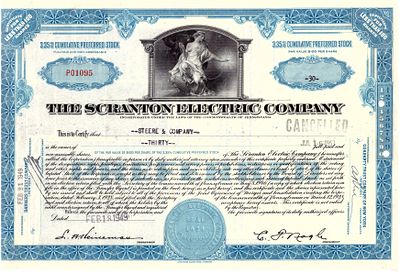 The Scranton Electric Company 1953. Electric Company; AU