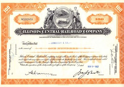 The Illinois Railroad Company 1957. Railroad Company; XF