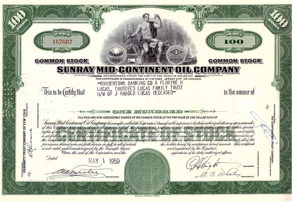 Sunray Mid-Continent Oil Company 1959. Oil Company; AU