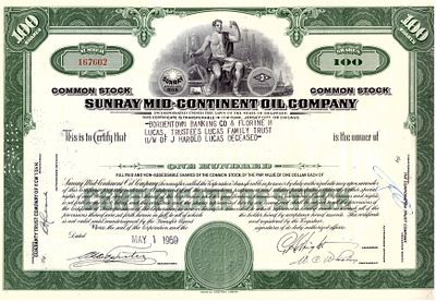 Sunray Mid-Continent Oil Company 1959. Oil Company; AU