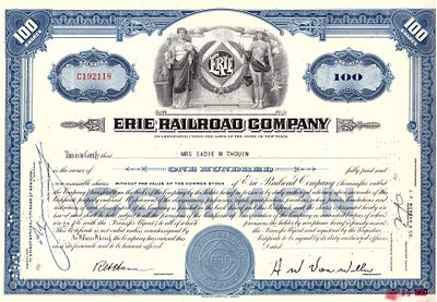 Erie Railroad Company 1960. Railroad Company; UNC