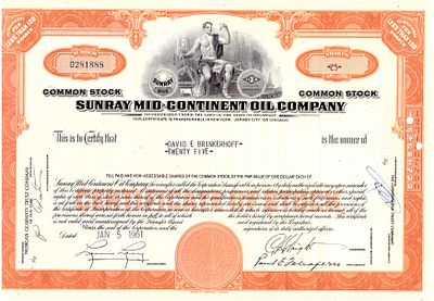 Sunray Mid-Continent Oil Company 1961. Oil Company; AU