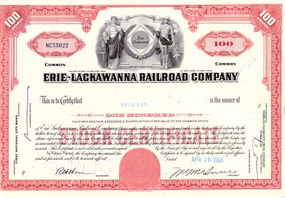 Erie-Lackawanna Railroad Company 1963. Railroad Company; AU