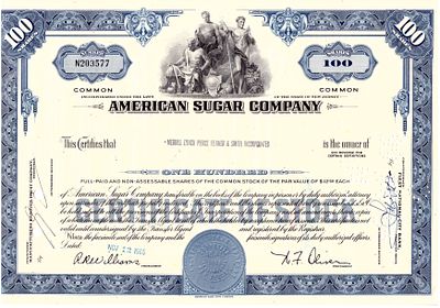 American Sugar Company 1965. Sugar Company; AU