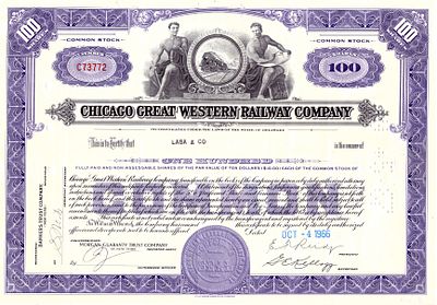 Chicago Great Western Railways Company 1966. Railways Company; XF