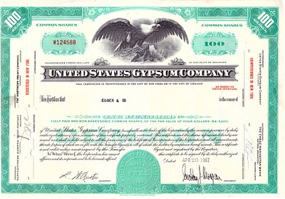United States Gypsum Company 1967. Gypsum Company; XF