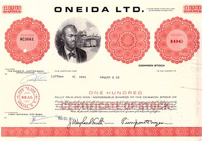 The Oneida Company 1969. Stock; AU