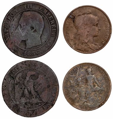 France Coins. 2 pcs. F