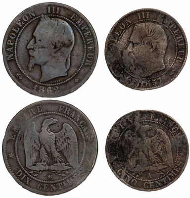 France Coins. 2 pcs. F