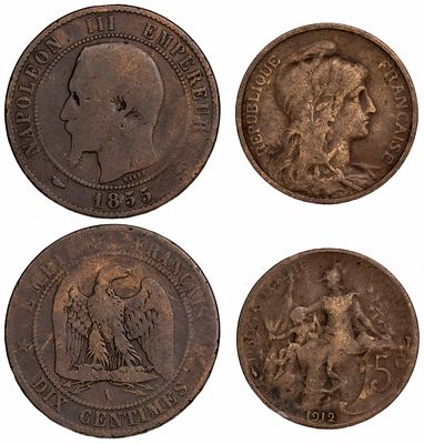 France Coins. 2 pcs. F