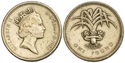 Great Britain 1 Pound 1985. KM-941; Mintage 228,430,749; XF
