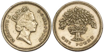 Great Britain 1 Pound 1987. KM-948; Mintage 39,298,502; AU