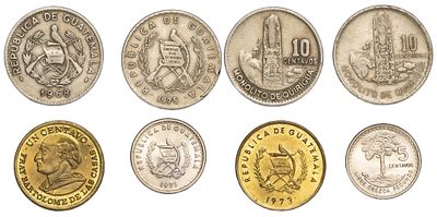 Guatemala Coins. 4 pcs. VF-UNC