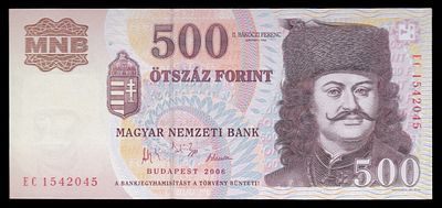 Hungary 500 Forint 2006. P-194; S/N EC 1542045; 1956 October Revolution; UNC
