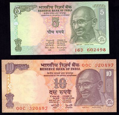 India Banknotes. 2 pcs. UNC