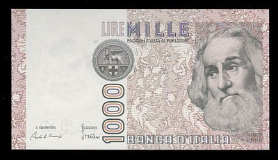 Italy 1000 Lire 1982. P-109a.1; S/N HA 457138 K; UNC