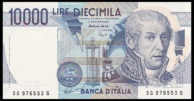 Italy 10.000 Lire 1984. P-112c.1; S/N SG 976553 G; Signatures: Antonio Fazio & Fortunato 