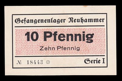 Germany 10 Pfennig 1915-18. Neuhammer Lager. C-3336; UNC