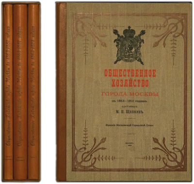 Щепкин М.П. Общественное хозяйство города Москвы в 1863—1887 годах: [В двух частях в трех