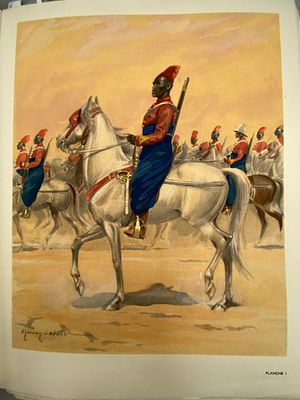 [Оригин.акварель художн.] Пьер Мак Орлан — «Африканцы». 1944г., 
[Les "Africains". Texte de 