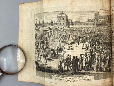 [1716, Гравюры] Исторические мемуары, для служения к истории инквизиций, т.I-II, 
[Mémoires 