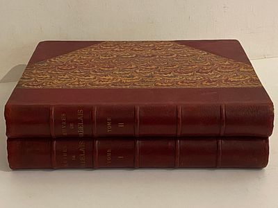 Сочинения Рабле — Франсуа Рабле, т.I-II, 
[Œuvres de Rabelais], состояние: корешки подкрашены и 