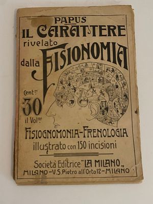 Папюс — &laquo;Характер, раскрытый физиономией&raquo;
Год издания: около 1900–1910 (итальянское издание 