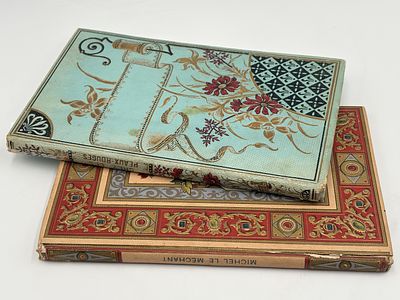 Две книги в художественных переплетах: Ф.Монтгомери. Мишель-нищий и его жертва;[1891]Среди 