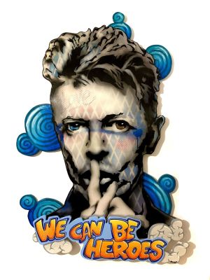 KOT-ART - ׳׳דיויד בואי׳׳ 2022. יצירה גדולה- פופ-אפ בינלאומי של אמן גרפיטי צעיר ומצליח, סגנון חדש של 