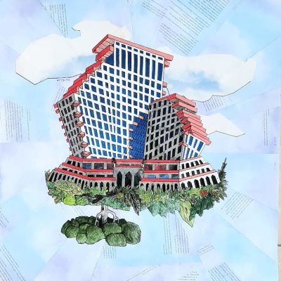 צליל בנדריהם - ׳׳מגדל האופרה על אי בשמיים׳׳ 2022. "מגדל האופרה" היה מגדל המגורים והמסחר הראשון 