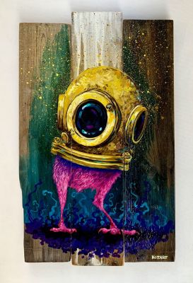 KOT-ART - ''Bipa cant get enough''. אמן הגרפיטי המצויין קוט-ארט בעבודה קטנה ומקסימה בנושא הציפור 