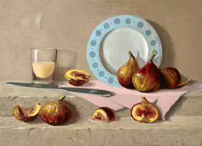 רוני יפה - ׳׳תאנים ופסטיס׳׳ 2022. שמן על בד
31/22 ס׳׳מ 
חתום 
רוני יפה (1985), חיה ויוצרת 