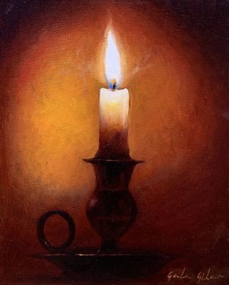 גאלה גילן - ׳׳נר מס. 1׳׳ 2022. שימו לב לאמנית הריאליזם המצויינת גאלה גילן, אמנית ריאליזם צעירה 