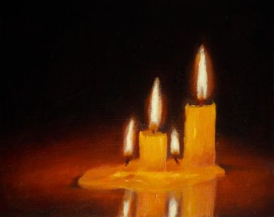 גאלה גילן - ׳׳נר מס. 2 ׳׳ 2022. שימו לב לאמנית הריאליזם המצויינת גאלה גילן, אמנית ריאליזם צעירה 